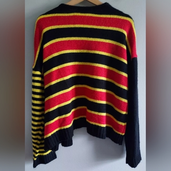 The Ragged Priest Oversized Mixed Stripe Dropped Shoulder Cardigan Size Small - Picture 7 of 9